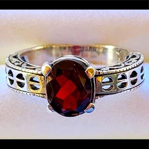 Ruby Gemstone Ring Set In 925 Sterling Silver
